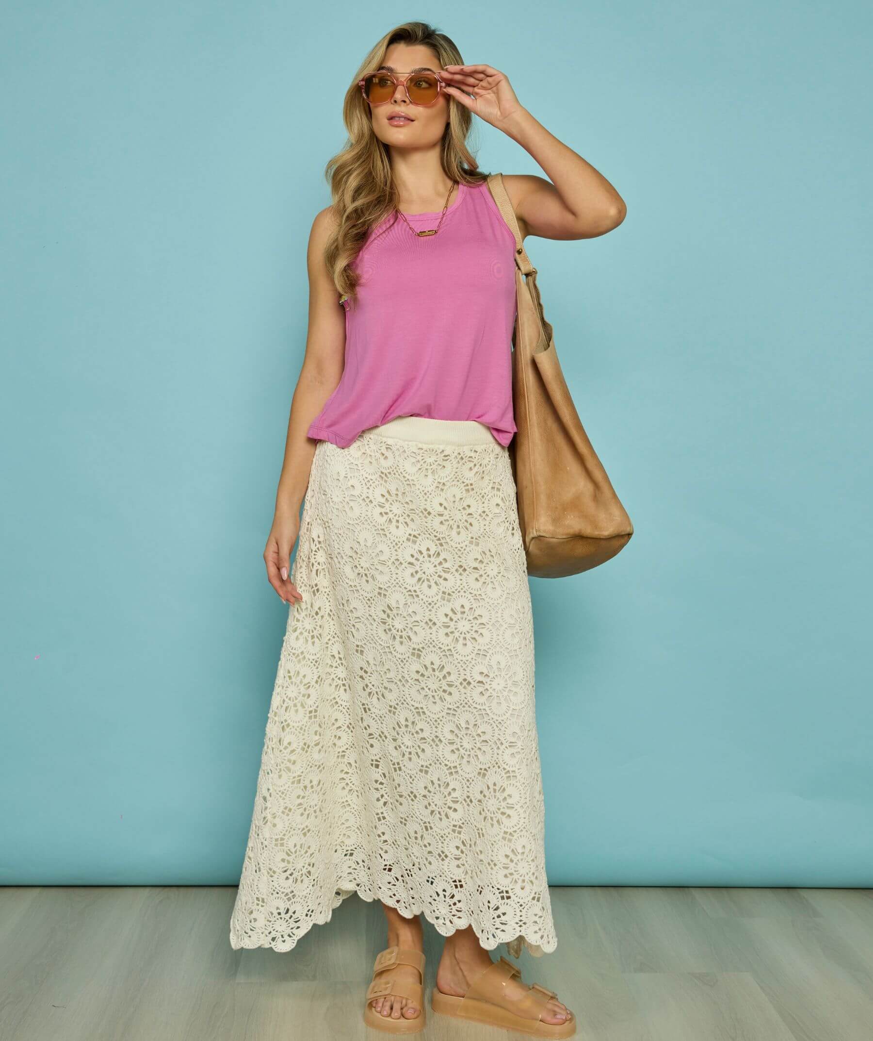 Our model is 5'8, bra size 32D, wears SheBird size 2| Rose* #color_rose*