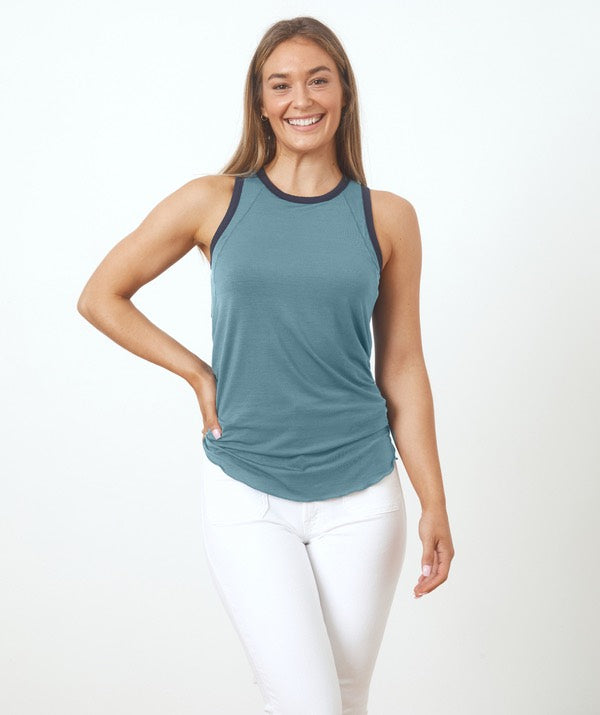 Denim w/ navy trim #color_Denim w/ Navy Trim