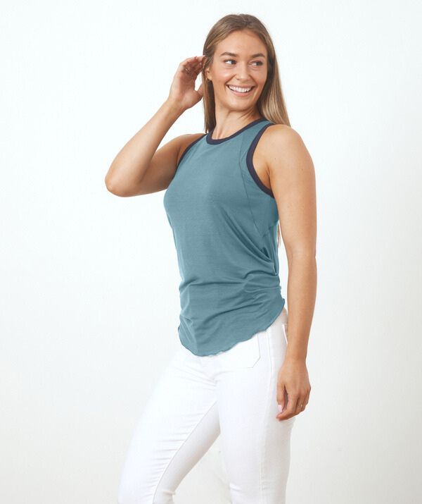 Denim w/ navy trim #color_Denim w/ Navy Trim