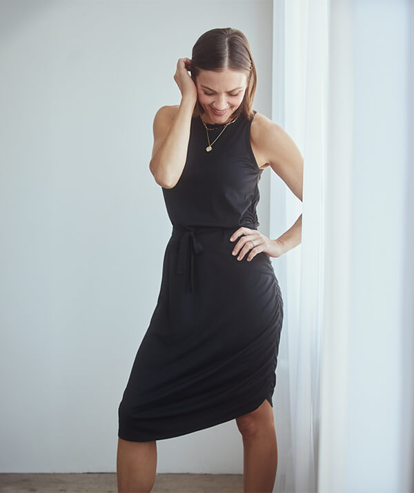 Model is 5’8, wears bra size 32C, SheBird size 2 | Jet Black #color_jet black