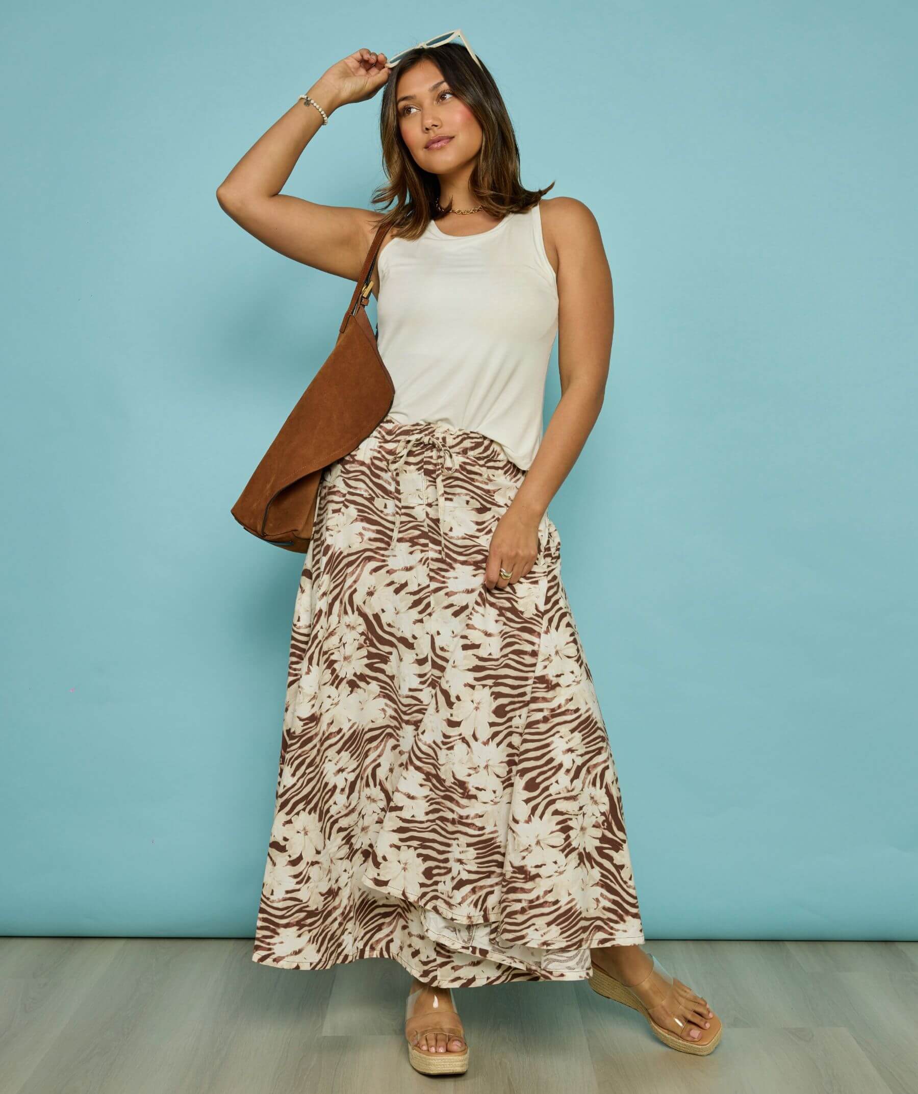 Our model is 5'7, bra size 34C, wears SheBird size 2| Bone* #color_bone*