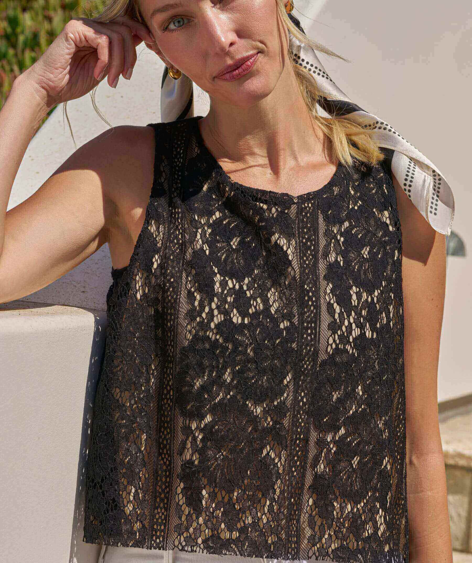 Black Floral Lace #color_black floral lace