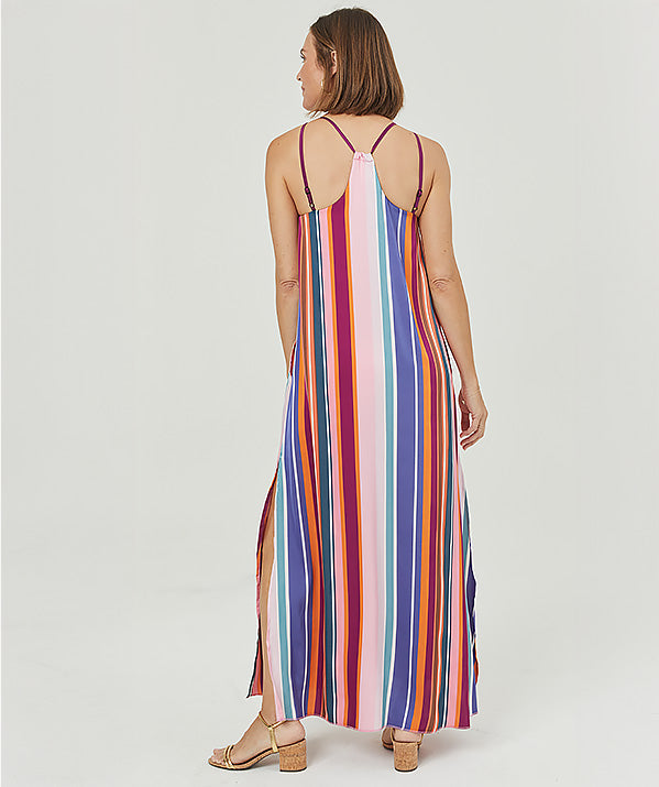 Model is 5'7, wears bra size 32C, SheBird size 2 | cabana stripe #color_cabana stripe