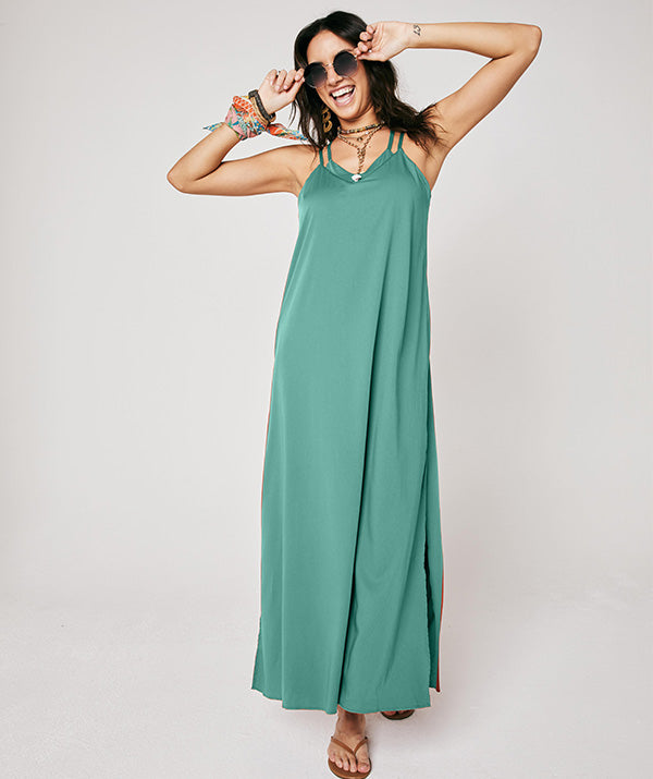 Shop the Savannah Strappy Maxi Dress with Built-In Bra | SheBird