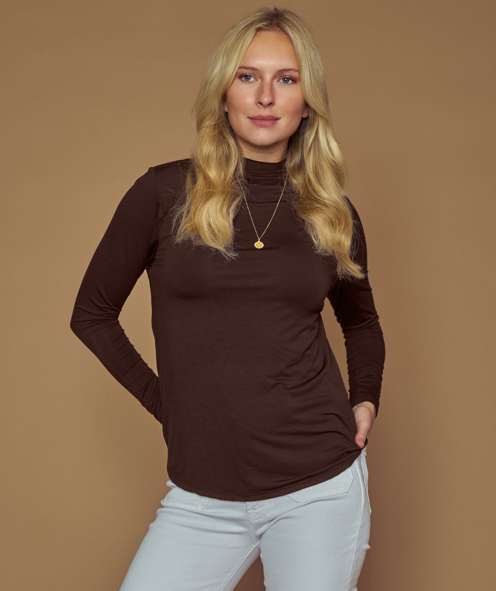 Mock Neck Long Sleeve Top