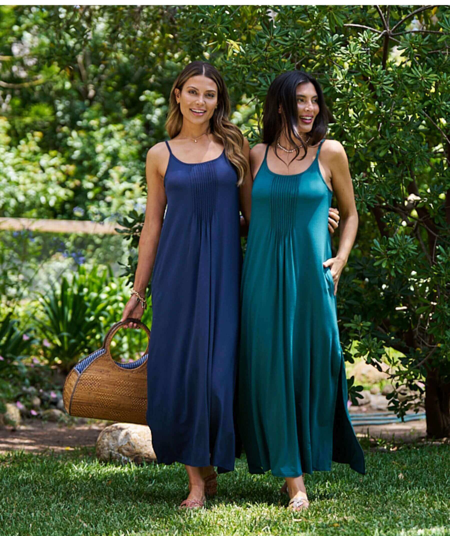 Pintuck Maxi Bra Dress
